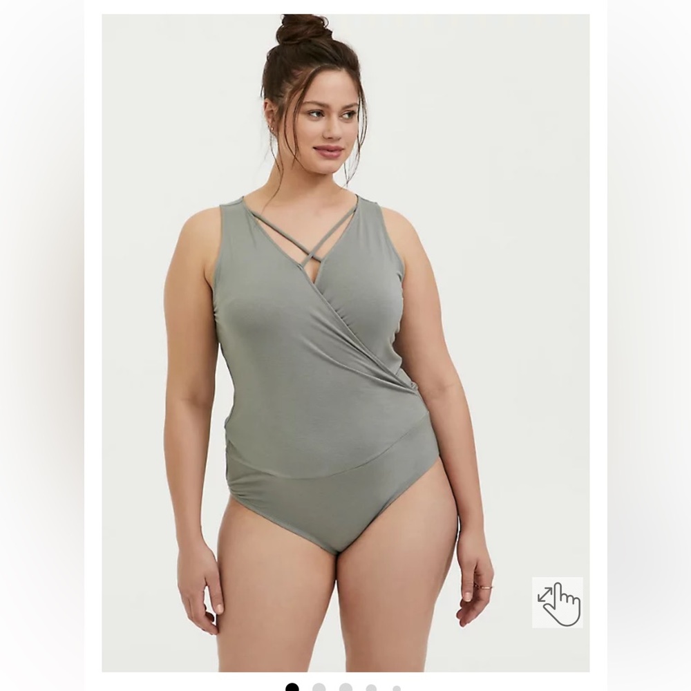 SUPER SOFT SURPLICE STRAPPY BODYSUIT